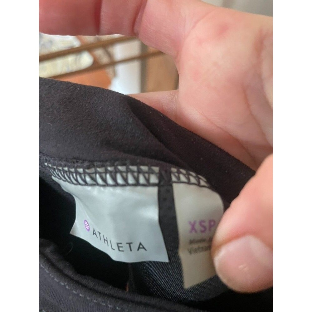Athleta Womens 2 In 1 Skirt Capri Pull On Leggings Size PXS  Black - Picture 5 of 5